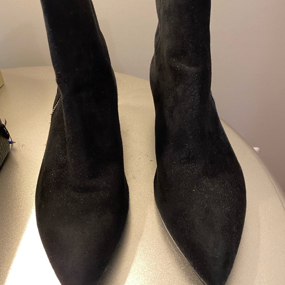 Black suede boots
